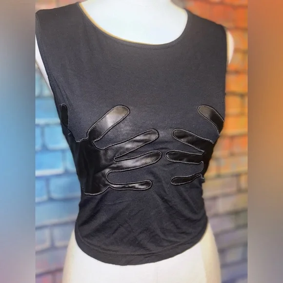 Black Crop Top - Picture 2 of 5